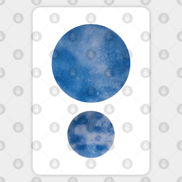 Blue Minimal Dots Abstract Pattern. Sticker by MinimalArchives